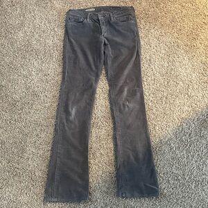 AG Adriano Goldschmied Charcoal Corduroy Pants